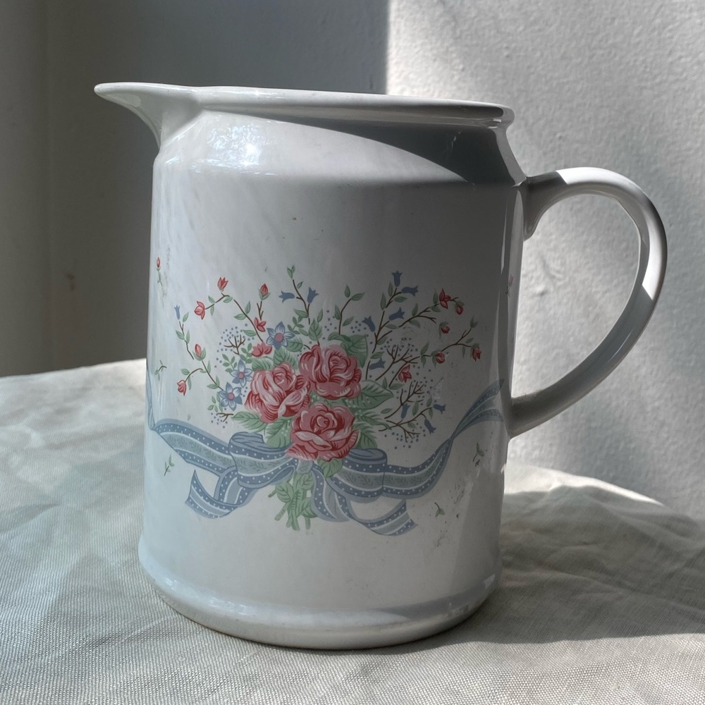 rose floral pitcher
